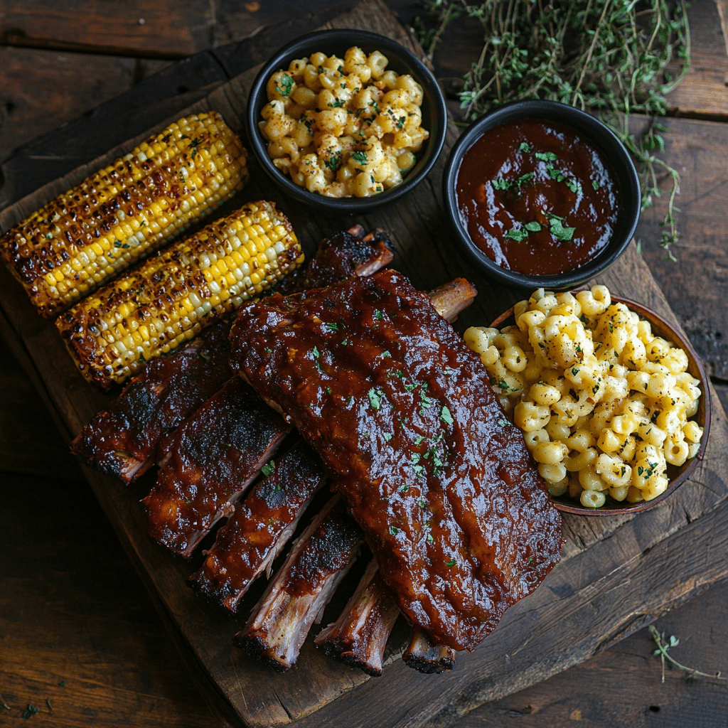 Fall Off Bone BBQ Ribs That’ll Make You Forget the Knife 10 fall off bone BBQ ribs plated with sides