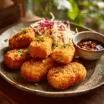 Korokke Potato Croquettes: Crispy, Creamy Japanese Comfort You’ll Love 6 korokke potato croquettes served crispy with cabbage