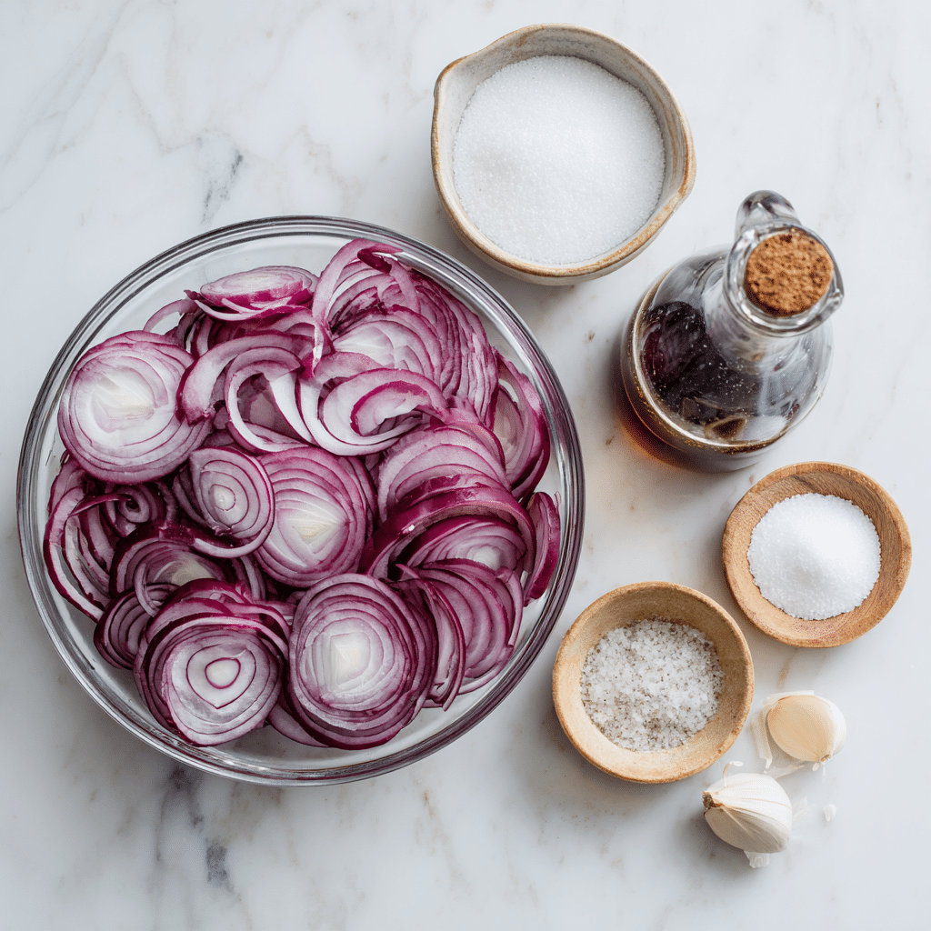 Ingredients for how to pickle onions