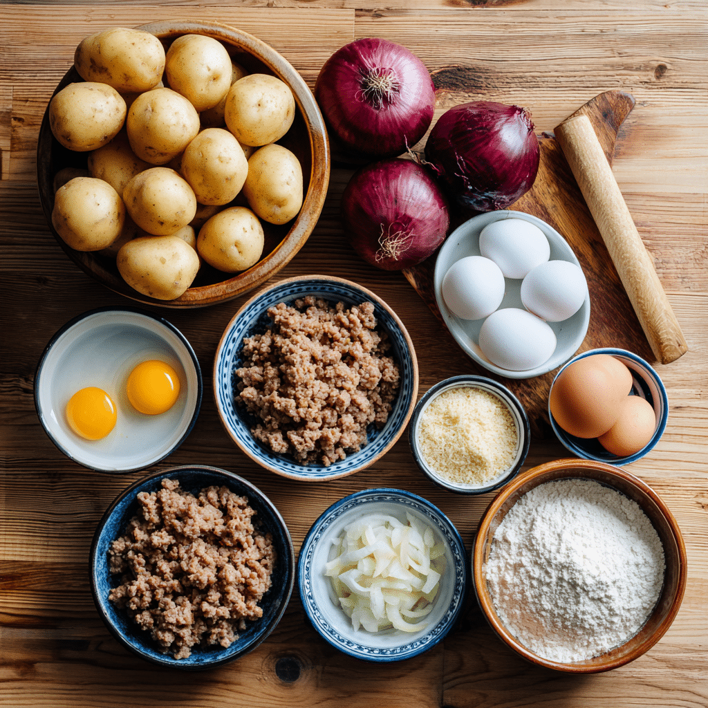 Korokke Potato Croquettes: Crispy, Creamy Japanese Comfort You’ll Love 7 korokke potato croquettes ingredients on a counter