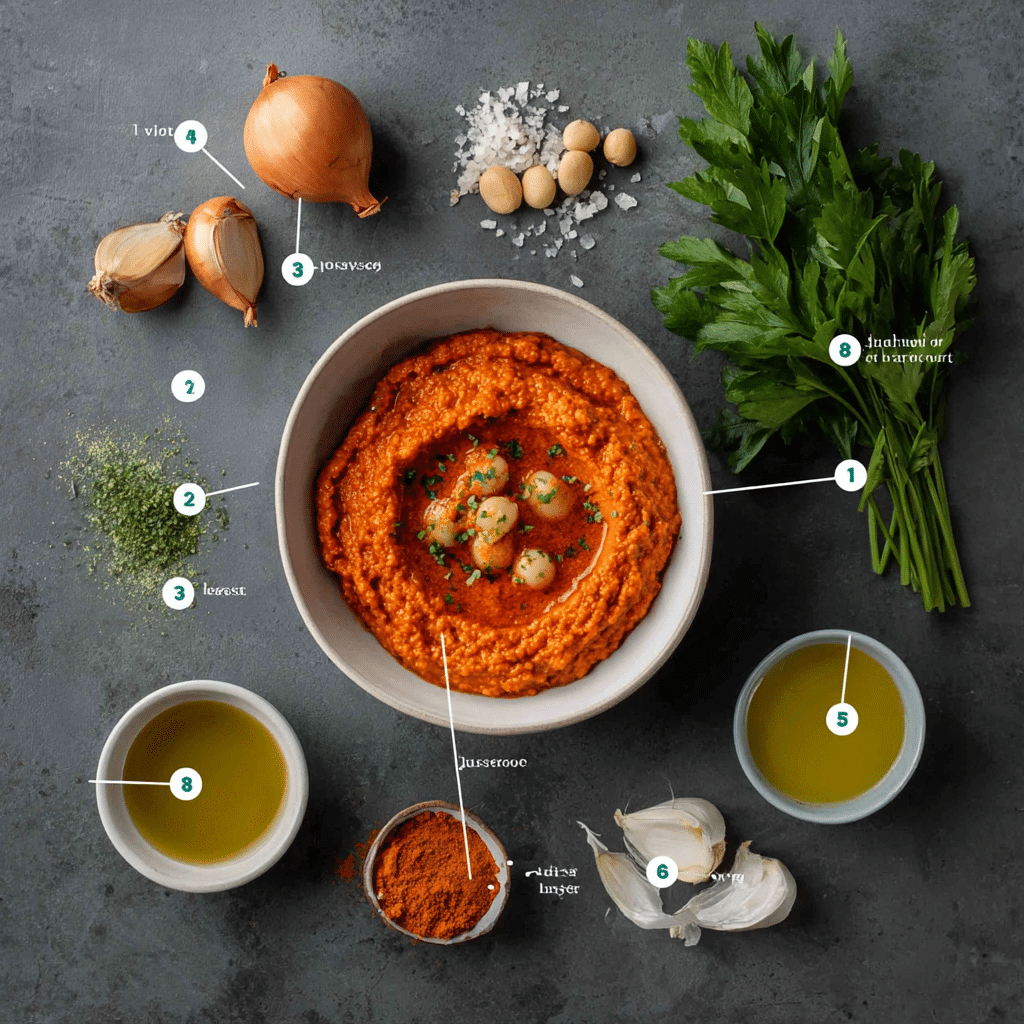 muhammara recipe card layout