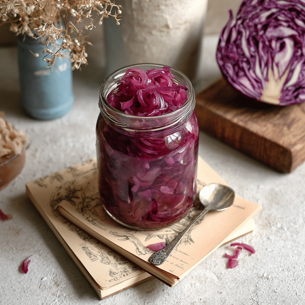 Recipe card for how to pickle onions