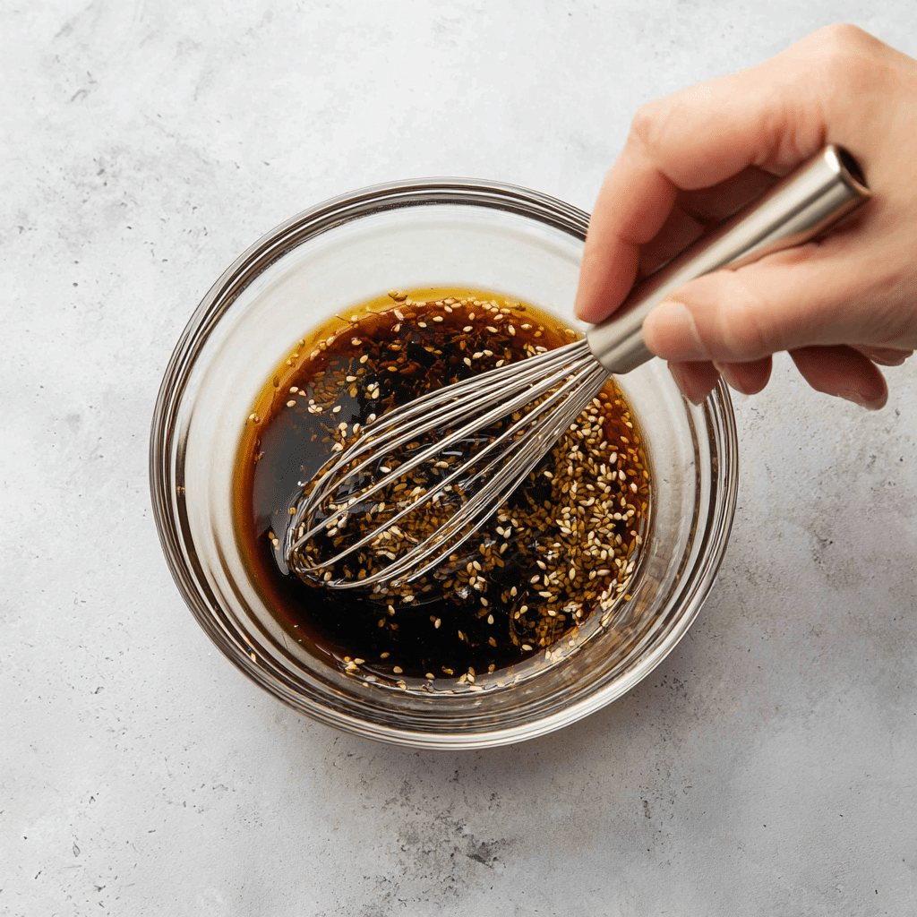 mixing dressing for seaweed salad recipe
