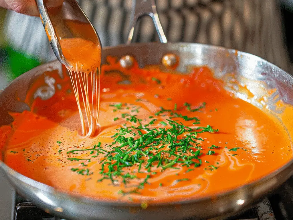 Creamy Mentaiko Pasta That Melts in Your Mouth 12 Stirring mentaiko into cream sauce