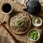 Japanese soba noodles with mentsuyu recipe dipping sauce